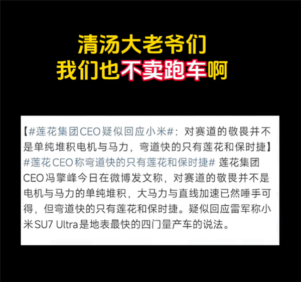 莲花官旗：莲花控股是莲花味精、不卖跑车